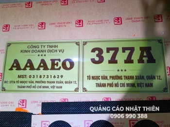 Bảng số nhà mica